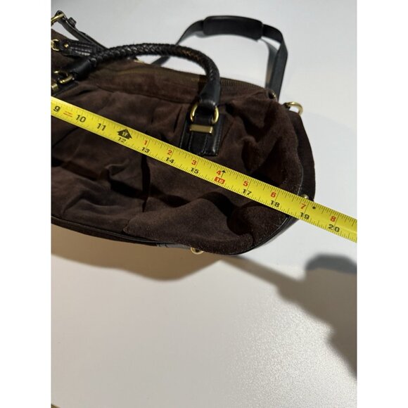 Banana Republic Brown Suede Leather Hobo Bag Shoulder Satchel Boho Heavy $260 - Picture 7 of 11